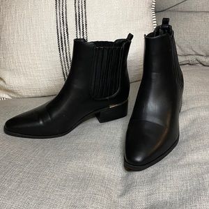 Black Pointed Toe Booties